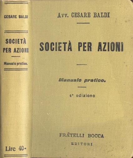 Società per azioni - Cesare Baldi - copertina