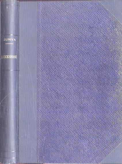 Successioni - Giuseppe Buniva - copertina