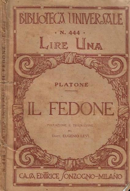 Il Fedone - Platone - copertina