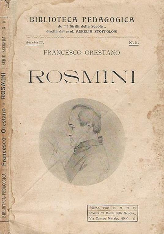 Rosmini - Francesco Orestano - copertina