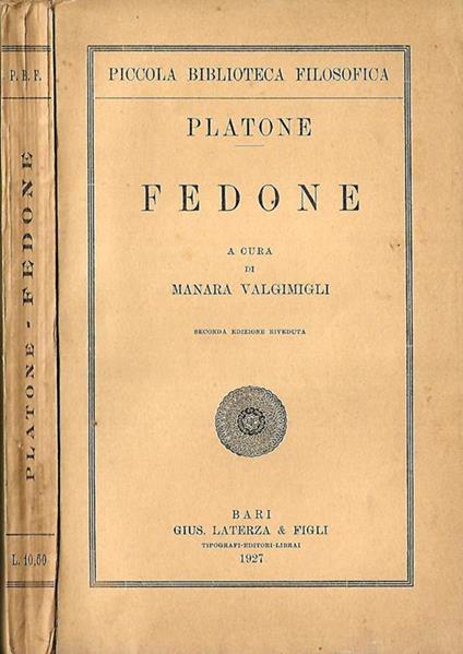 Fedone - Platone - copertina