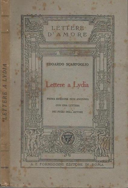 Lettere a Lydia - Edoardo Scarfoglio - copertina
