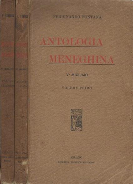 Antologia Meneghina - Vol. I, II - Ferdinando Fontana - copertina