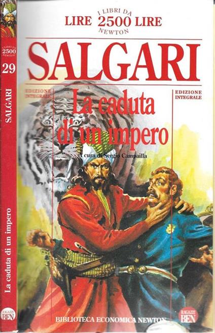 La caduta di un impero - Emilio Salgari - copertina