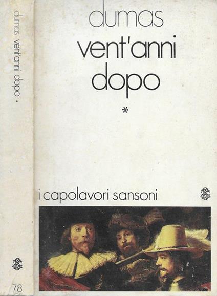 Vent'anni dopo - Alexandre Dumas - copertina
