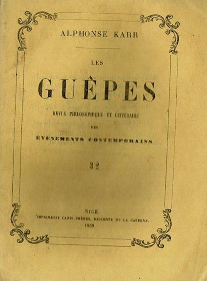 Les Guepès - Alphonse Karr - copertina