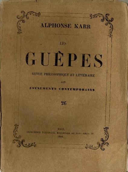 Les Guepès - Alphonse Karr - copertina