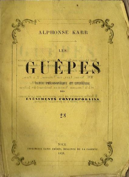 Les Guepès - Alphonse Karr - copertina