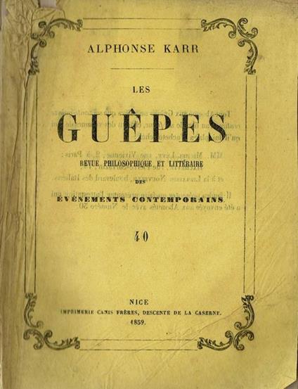 Les Guepès - Alphonse Karr - copertina