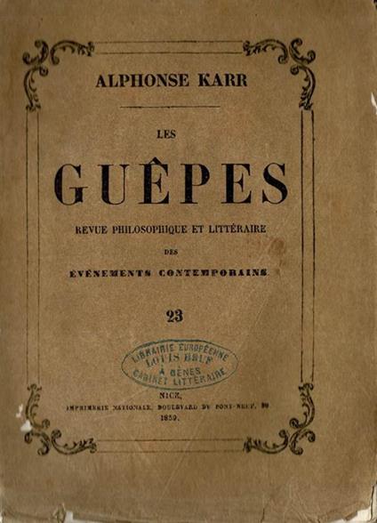 Les Guepès - Alphonse Karr - copertina