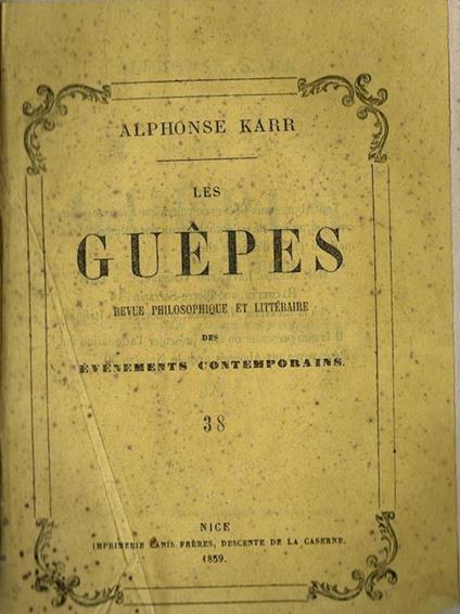 Les Guepès - Alphonse Karr - copertina