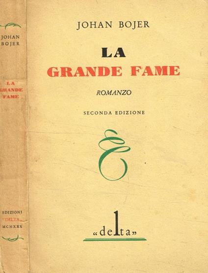 La grande fame - Johan Bojer - copertina