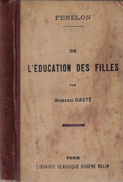 De l'éducation des filles - copertina