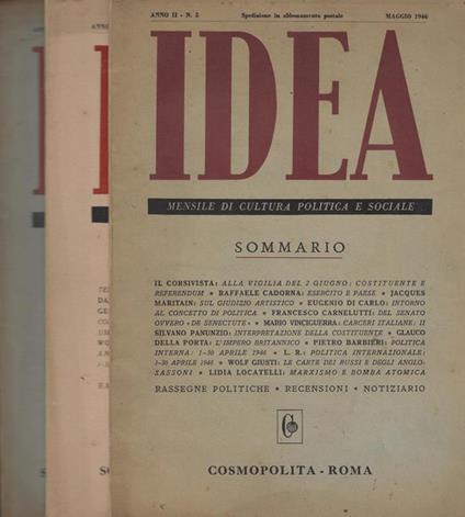 Idea Anno 1946 n. 5-6-9 - copertina