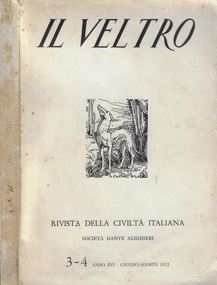 Il Veltro Anno 1972 n. 3-4 - copertina