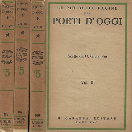 Le più belle pagine dei poeti d’oggi – Vol. II, III e VIII - copertina