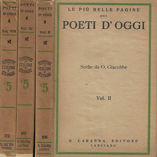 Le più belle pagine dei poeti d’oggi – Vol. II, III e VIII - copertina