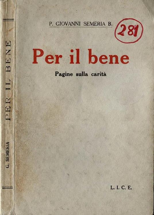 L' unione per il bene - Giovanni Semeria - copertina
