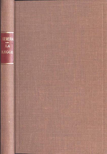 La Legge - P. Giovanni Semeria - copertina