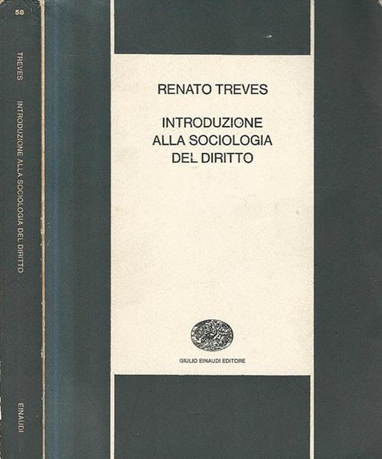 Introduzione alla sociologia del diritto - Renato Treves - copertina