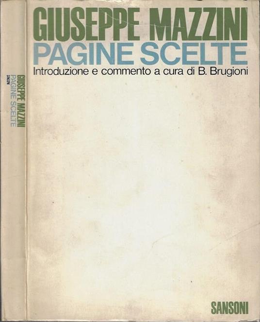 Pagine scelte - Giuseppe Mazzini - copertina