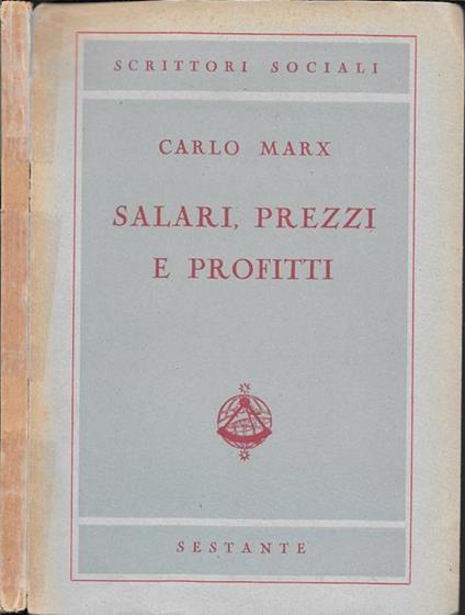 Salari, prezzi e profitti - Karl Marx - copertina