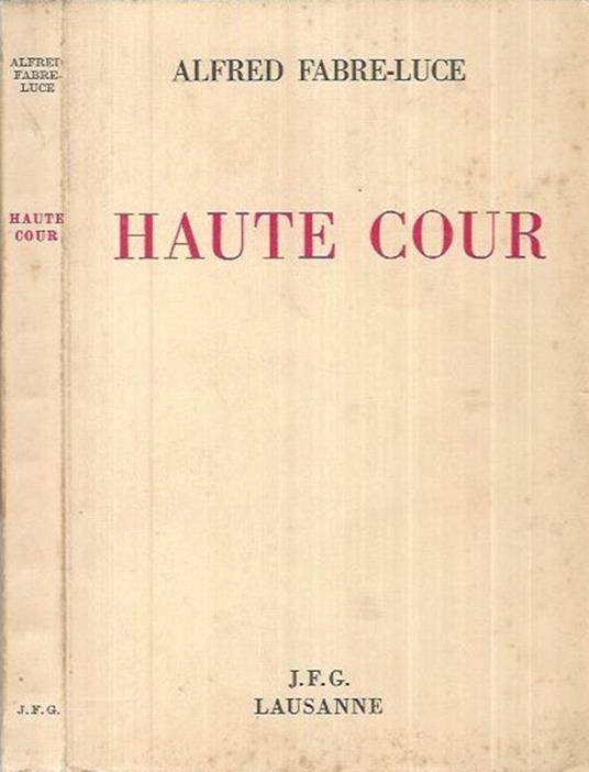 Haute Cour - Alfred Fabre Luce - copertina