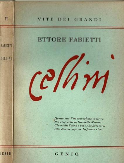 Benvenuto Cellini - Ettore Fabietti - copertina