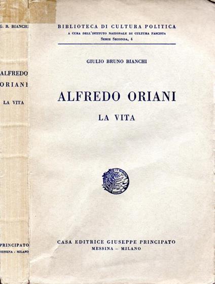 Alfredo Oriani - Giulio Bruno Bianchi - copertina