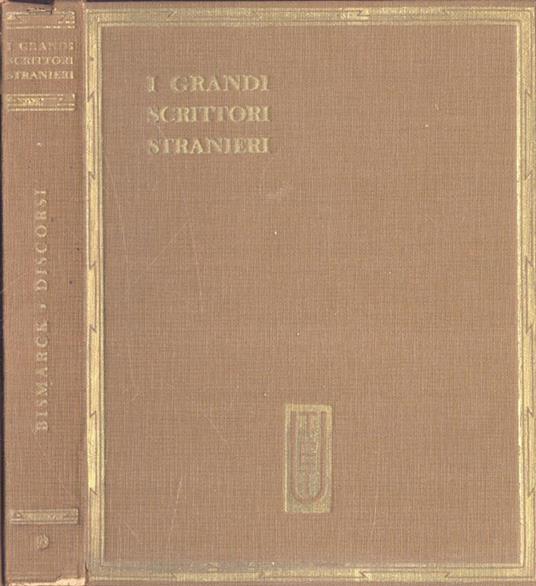 Discorsi - Otto von Bismarck - copertina