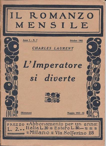 L' imperatore si diverte - copertina