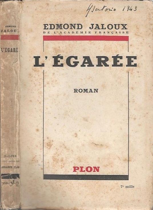 L' Egarée - Edmond Jaloux - copertina