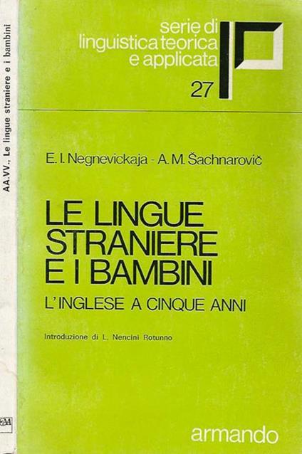 Le lingue straniere e i bambini. L'inglese a cinque anni - copertina