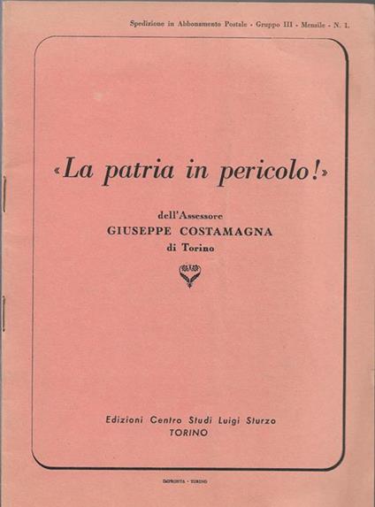 La patria in pericolo - copertina