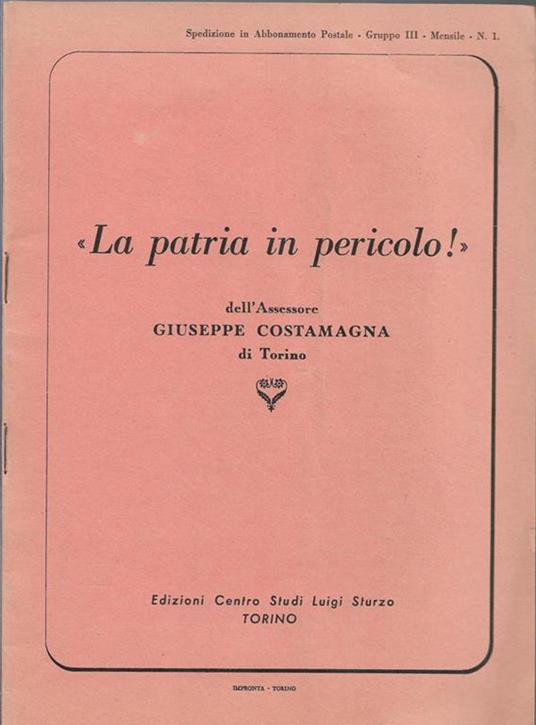 La patria in pericolo - copertina