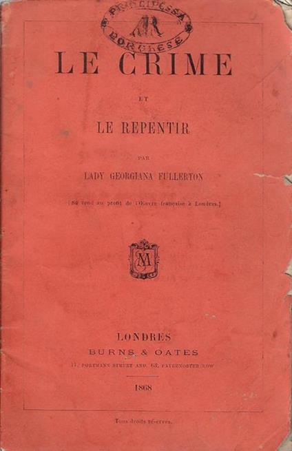 Le crime et le repentir - copertina