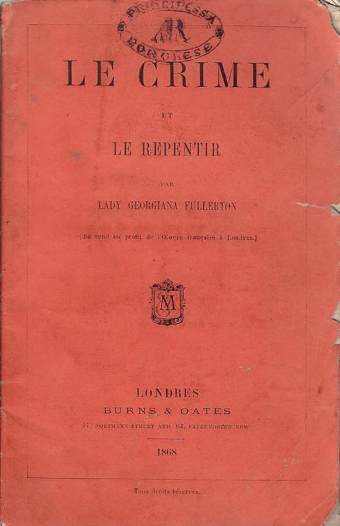 Le crime et le repentir - copertina