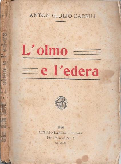 L' olmo e l'edera - Anton Giulio Barrili - copertina