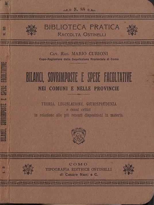 Bilanci, sovrimposte e spese facoltative - copertina