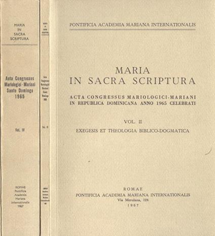 Maria in sacra scriptura Vol. II - IV - copertina