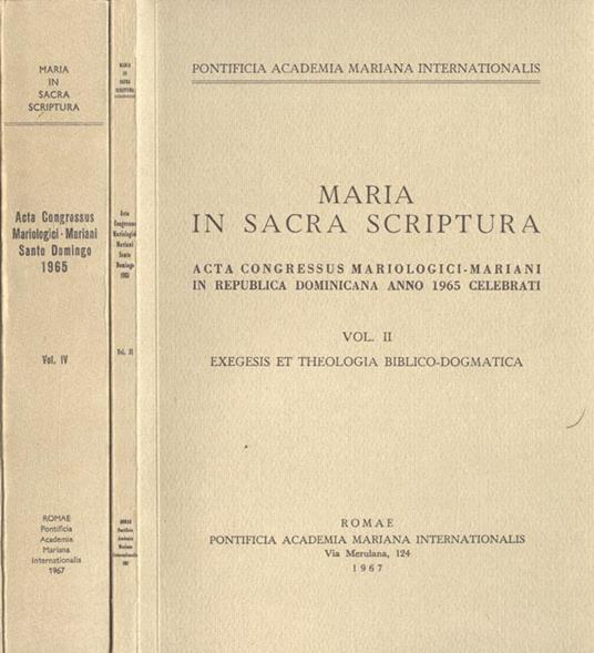 Maria in sacra scriptura Vol. II - IV - copertina