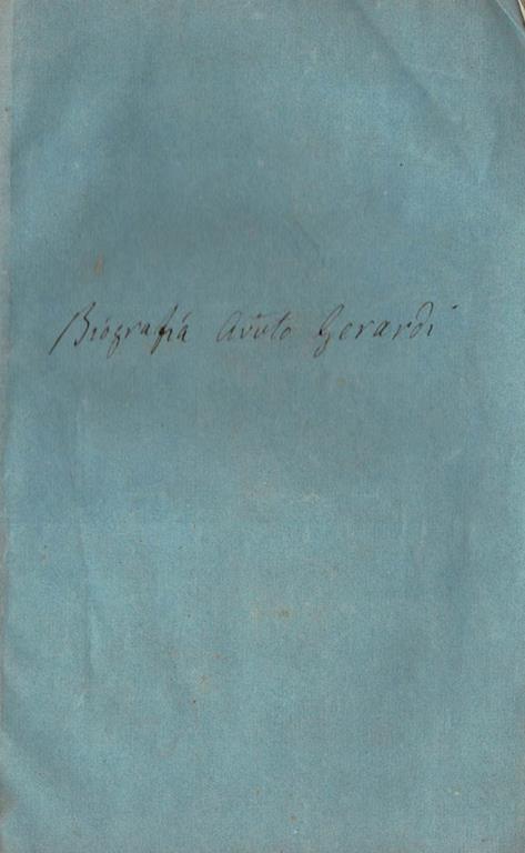 Memorie intorno alla Vita dell'avvocato Luigi Gerardi - copertina