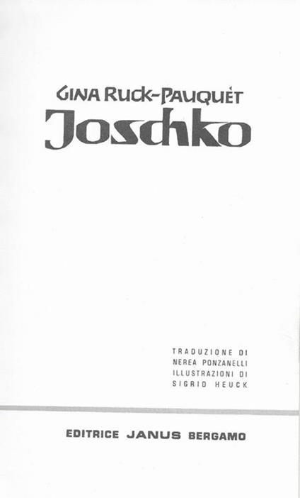 Joschko - copertina