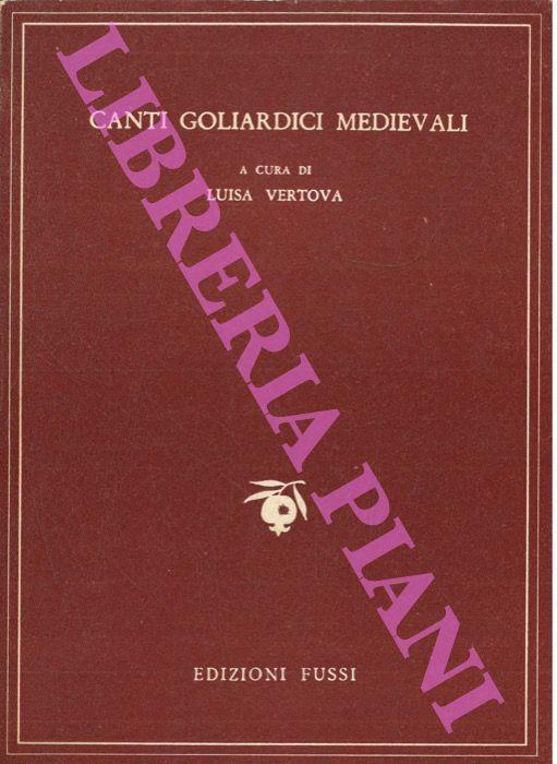 Canti goliardici medievali (scelti dai 'Carmina buranà). II - Luisa Vertova - copertina