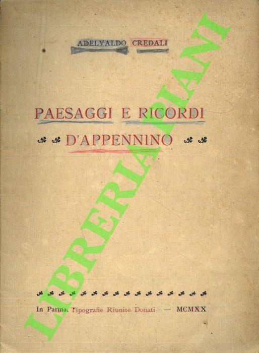 Paesaggi e ricordi d'Appennino - Adelvaldo Credali - copertina