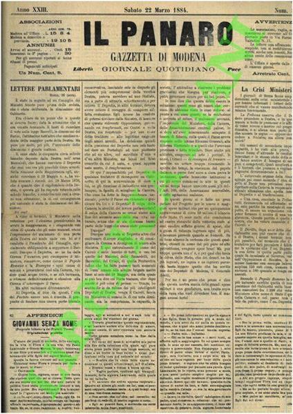 Il Panaro. Gazzetta di Modena. Giornale quotidiano - copertina