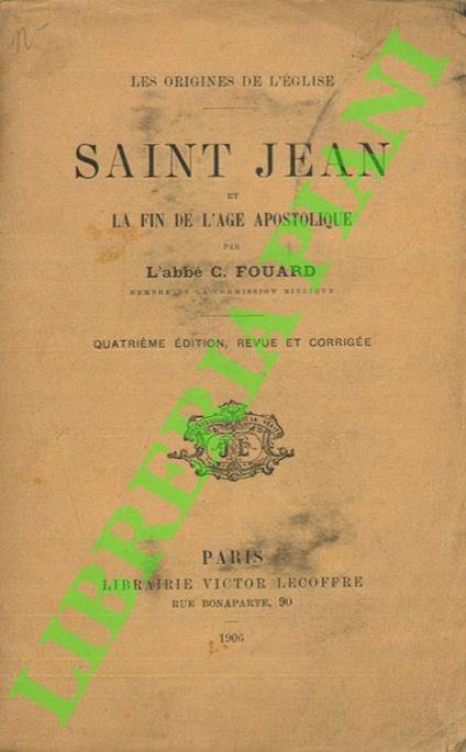 Saint Jean et la fin de l'age apostolique - copertina