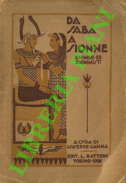 Da Saba a Sionne. Enimmi celebrandosi il Giubileo della rivista "La Corte di Salomone" auspice il gruppo enimmistico "Augusta Taurinorum" - Giuseppe Gambina - copertina