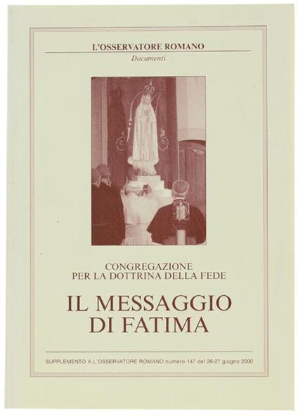 Il Messaggio di Fatima - Congregazione per la dottrina della fede - copertina