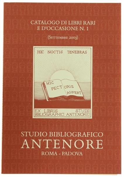 Catalogo di Libri Rari e D'occasione N.1 - copertina